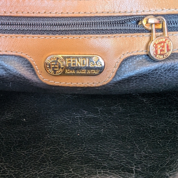 Fendi Black and Tan Striped Crossbody Bag - Picture 15 of 16